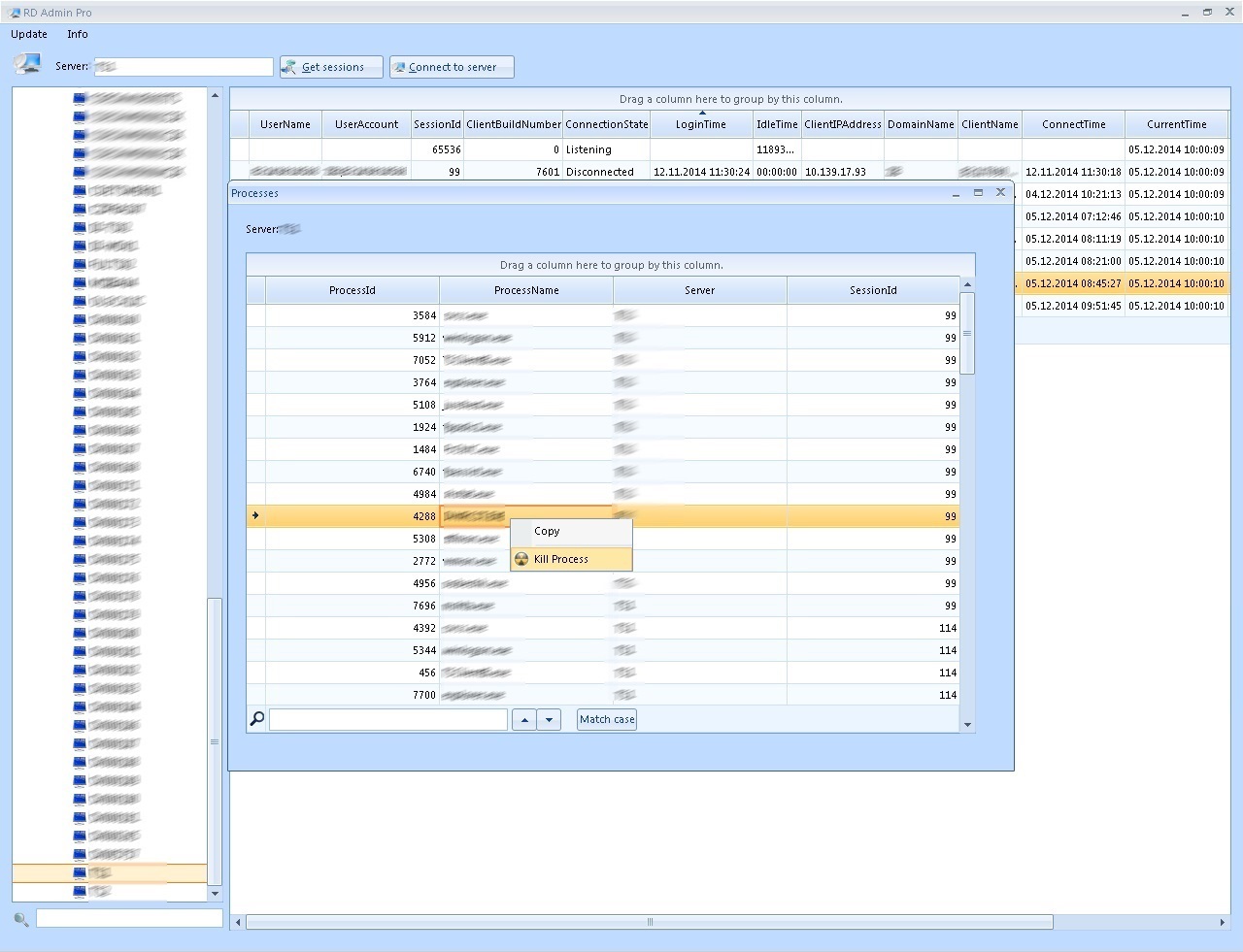 Showing Processes of your running terminal session